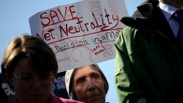 People fighting for net neutrality